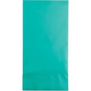 Creative Converting Paper Guest Towel Napkins Teal Lagoon 4"x6" size  3Ply 48 Ct - Picture 1 of 2