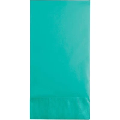 Creative Converting Paper Guest Towel Napkins Teal Lagoon 4"x6" size  3Ply 48 Ct - Image 1 of 2