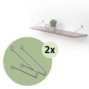 Supporto di acciaio 4 pz 265mm argento mensole per scaffali suporti galleggianti - Foto 1 di 9