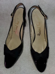 VINTAGE HOWARD FOX SCHWARZ LACKLEDER 36680 4820 GRÖSSE 9B DAMENSCHUHE - Bild 1 von 7