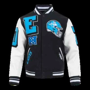 Pro Standard - NFL Detroit Lions Retro Logo Mashup Men's Rib Wool Varsity Jacket - Picture 1 of 10