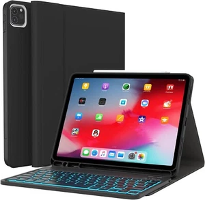CHESONACase with Keyboard, Keyboard for iPad Air 5th Generation - 7 Backlight & - Picture 1 of 5