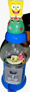 Spongebob Squarepants Gumball Machine 12”Tall, Viacom 2004 Glass And Metal - Picture 1 of 3