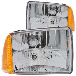 Chrome Clear Lens Headlight fits 95-97 Chevy S10 Blazer w/o Sealed Beam Lights - Picture 1 of 2