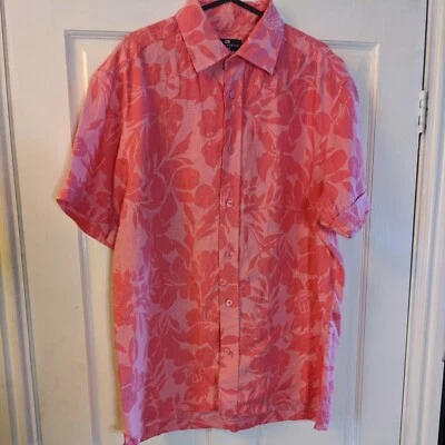 Blue Harbour Pure Linen Pink Hawaiian Shirt size Small - Image 1 of 4