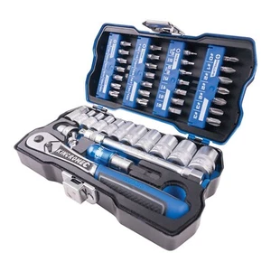 Kincrome 43 Piece LOK-ON 1/4" Drive Metric Socket & Bit Set Phillips Hex K27000 - Picture 1 of 12