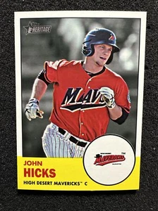 John Hicks #74 2012 Topps Heritage edición de ligas menores novato/prospecto cantidad - Imagen 1 de 2