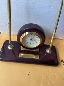 Howard Miller 613-588 Rosewood Desk Set BOEING Plaque - Alarm Clock with Pen Set