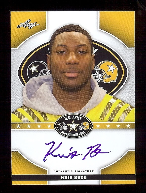 KRIS BOYD New York Jets / Texas Longhorns 2015 U.S Army *TOUR*  AUTOGRAPH RC - Image 1 of 1