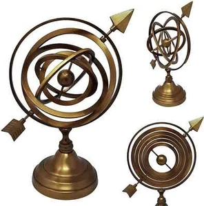 11'' Nautical Antique Brass Armillary Sphere Globe Table Decor Replica Gift - Picture 1 of 4