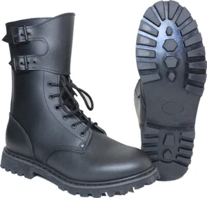 Botas de Hebilla Ranger del Ejercito Francos de Cuero Negro - Zapatos Militares - Imagen 1 de 5