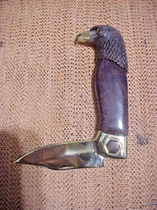 Great American GOLD EAGLE Knife W/ POUCH AND TAG - Picture 1 of 8