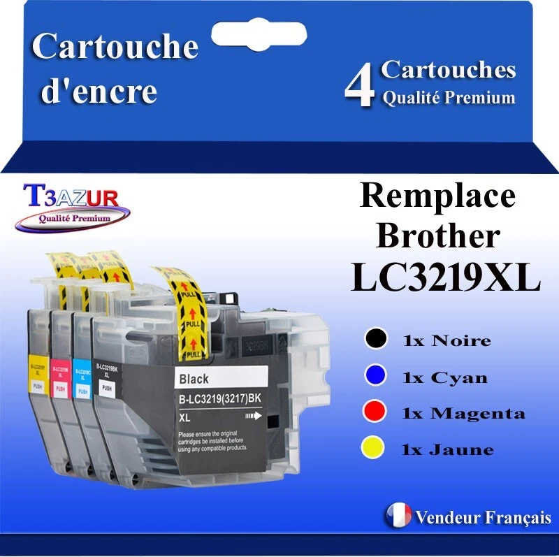 4x Cartouches compatibles avec Brother LC3217, LC3219, LC3219 XL - Photo 1/1