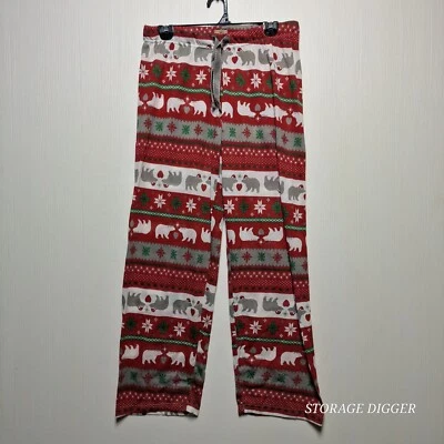 Pantalones de salón Canyon Trails para mujer XS multicolor oso copo de nieve temática navideña Foto 1 de 4
