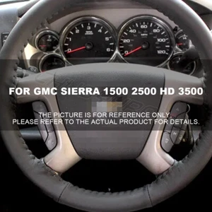 Steering Wheel Cover Genuine Leather FOR GMC Sierra 1500 2500 HD 3500 2001-2006 - Picture 1 of 12