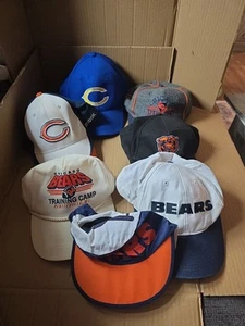 Vintage Chicago Bears Snapback Hat Lot of 7 Cap Trucker Mesh NFL Football READ - Picture 1 of 20