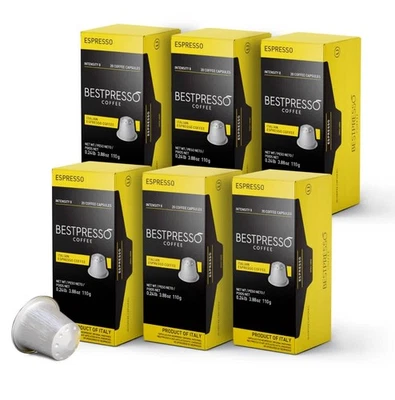 Bestpresso Coffee for Nespresso Machine 120 pods Espresso Blend-MED Intensity