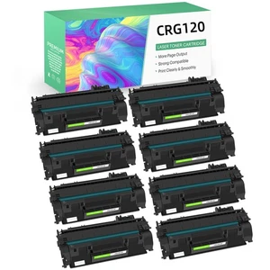 8PK CRG120 Toner Cartridge Compatible with Canon imageCLASS D1100 D1120 MF417dw - Picture 1 of 12