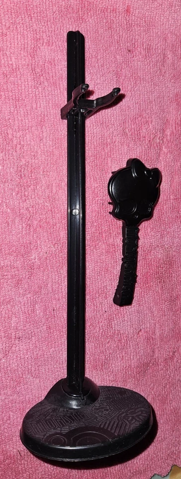 Spare Mattel Replacement Monster High Doll Stand & Brush Black Set Bundle VGC - Image 1 of 1
