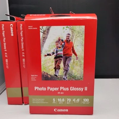 Canon Plus Glossy II PP-301 Inkjet Print Photo Paper - 100 Sheets (All 5 Boxes) - Image 1 of 3