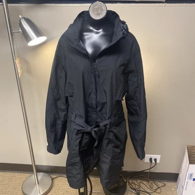 Chaqueta Eddie Bauer Mujer T2XL Negra Borde Climático Capucha Travex Impermeable Abrigo Foto 1 de 4