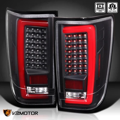 Fits 2004-2015 Titan Black LED Tail Lights Lamps Red LED Tube Left+Right 04-15 Foto 1 de 4