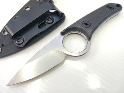 Cuchillo de hoja fija Micarta EDC horizontal vertical oculto llevar funda Kydex Foto 1 de 4