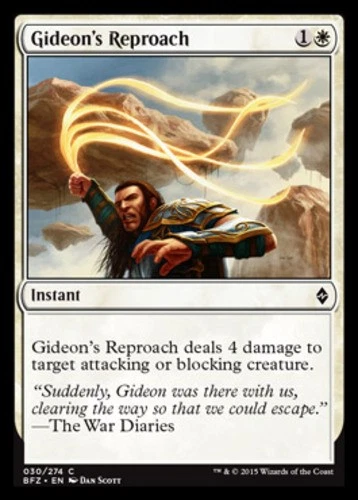 x1 Gideon's Reproach - Battle for Zendikar - NM - MTG - Image 1 of 1