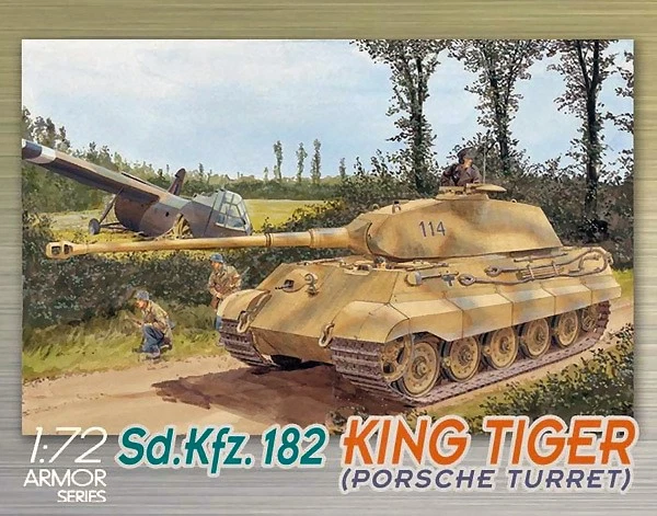 DRAGON D7231 SD.KFZ.182 KINGTIGER PORSCHE TURRET KIT 1:72 Modellino - Immagine 1 di 1