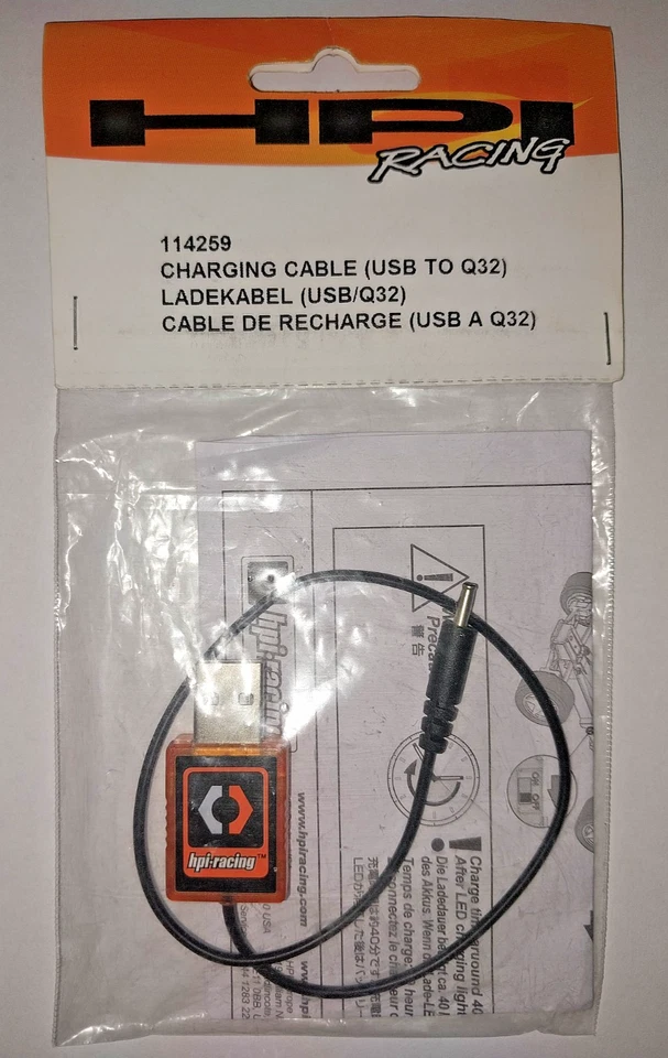 HPI Racing RC 114259 Charging Cable USB to Q32 - Image 1 of 2