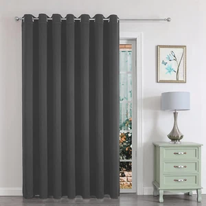 Blackout Room Divider Curtains for Sliding Glass Doors 84 Inches Long 1 Panel, E - Picture 1 of 12