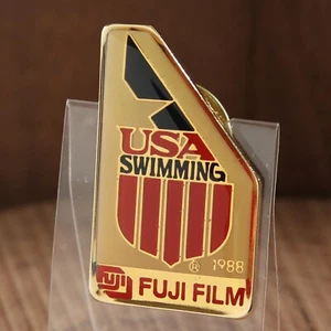 Fuji Film USA Swimming VTG Lapel Pin Summer Olympics 1988 Seoul, Korea Sponsor - Picture 1 of 4