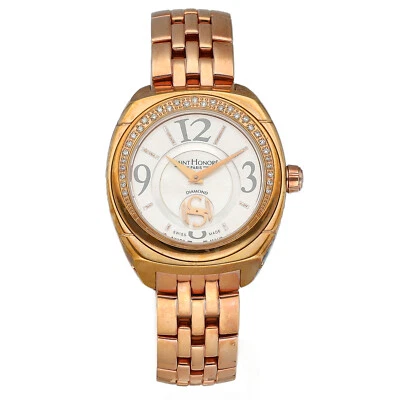 Reloj para mujer Saint Honoré 723062.8-J07 diamantes tono oro rosa Tonneau cuarzo Foto 1 de 4