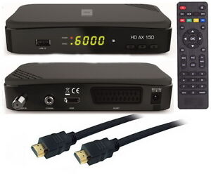 FULL HDTV HD Digital Sat Receiver OPTICUM AX 150  DVB-S2  USB 2.0  HDMI Kabel
