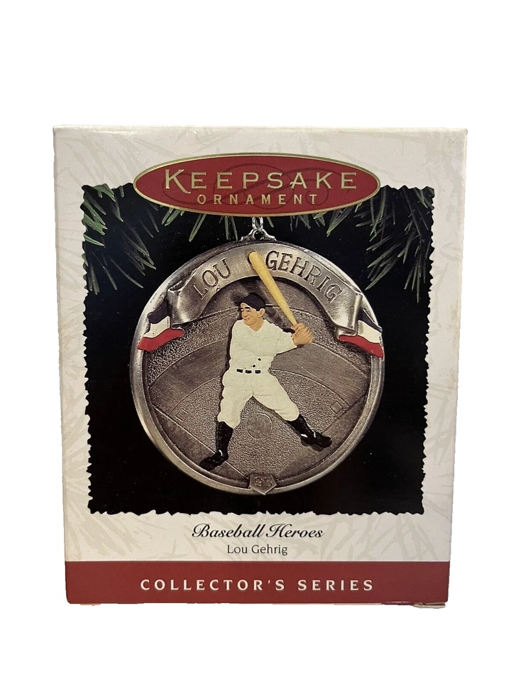 3 Hallmark MLB Baseball Christmas Ornaments Babe Gehrig Paige '94-96 Sports