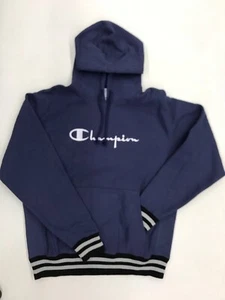 Champion100%authenitc Mens size Large Nice New navy blue faded hoodie logo - Bild 1 von 7