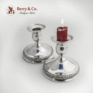 Prelude Candlesticks Sterling Silver International 1939 - Picture 1 of 3