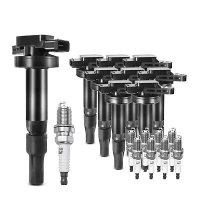 8 bobine di accensione + 8 candele per Jaguar S-Type XF XJ XK8 XK Land Rover 3.0L-4.4L - Immagine 1 di 3