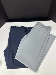 Lot 2 Footjoy Golf Pants Men Gray & Blue Pairs. Hem Needs Fixed On Blue Pr. 32 - Picture 1 of 7