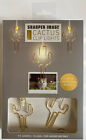 Cactus Clip Lights LED Sharper Image Photo 10 Gold Metal Shapes