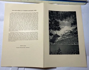 "MENÚ YOSEMITE AHWAHNEE Mar 3 47 5.5x8.5" Lago Tenaya - Imagen 1 de 2