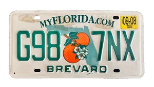 Florida Citrus Brevard County American License Licence USA Number Plate G98 7NX - Picture 1 of 5