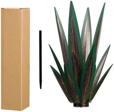 Escultura de planta de flores de agave de metal rústico tequila arte de jardín decoración al aire libre hágalo usted mismo Foto 1 de 4