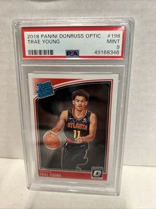 Trae Young 2018-19 Panini Donruss Optic Rated Rookie RC #198 Hawks PSA 9 A08 - Picture 1 of 4