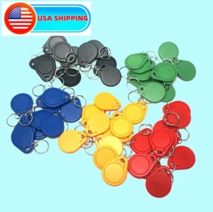 50 pz/lotto T5577 EM4305 Portachiavi per schede RFID scrivibili token di prossimità - Foto 1 di 11