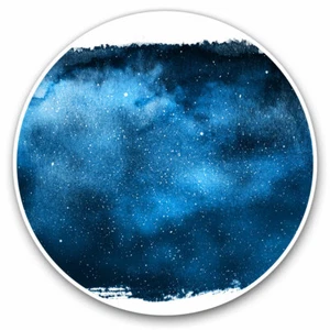 2 x Vinyl Stickers 20cm - Pretty Space Blue Watercolor Cool Gift #3805 - Afbeelding 1 van 9