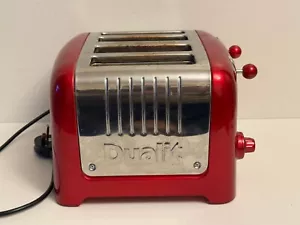 Dualit Classic 4 Slot NewGen Toaster Stainless Steel and Metallic Red Finish - Picture 1 of 11