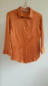 BARISAL Bluse Satin, Farbe Orange, Gr.36, sehr gut erhalten - Bild 1 von 3