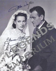 John Wayne & Maureen O'Hara THE QUIET MAN 8x10 B&W handsignierter Nachdruck JW-X17 - Bild 1 von 1
