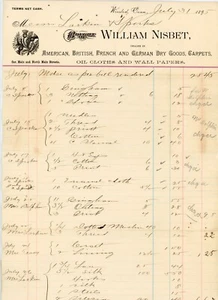 Recibo de mercancías secas Larkin & Sparks 1895 Winsted CT William Nisbet factura antigua - Imagen 1 de 3